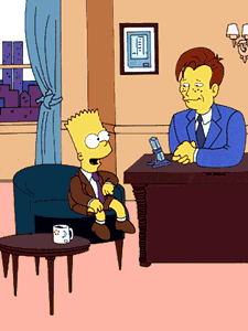Bart Simpson on the Conan O'Brien Show