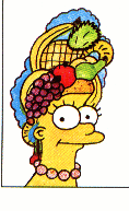 Marge Simpson with fruit hair